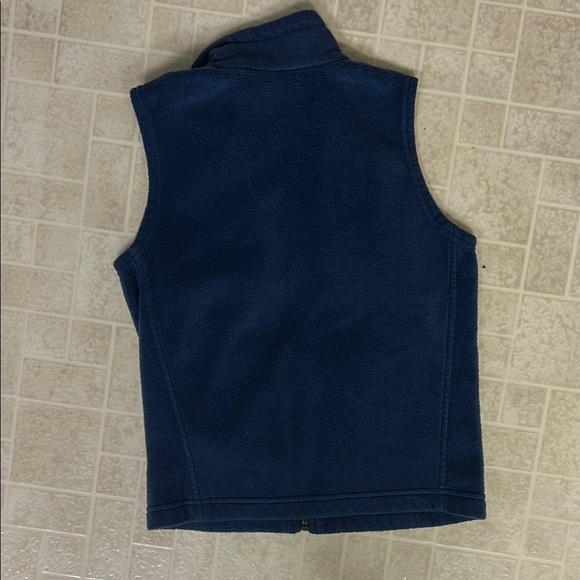 Columbia Blue Fleece Vest High Collar Classic - Picture 3 of 3
